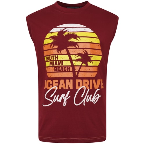 KAM Miami Beach Ärmelloses T-Shirt Burgund
